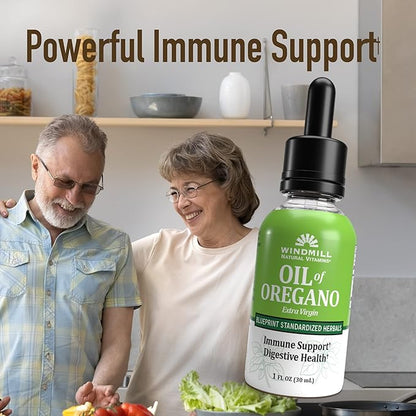 Windmill Natural Vitamins Oil of Oregano, Herbal Blend for Immune Support, Supports Digestive Health, 1 fl oz, 448 Servings (Pack of 2)