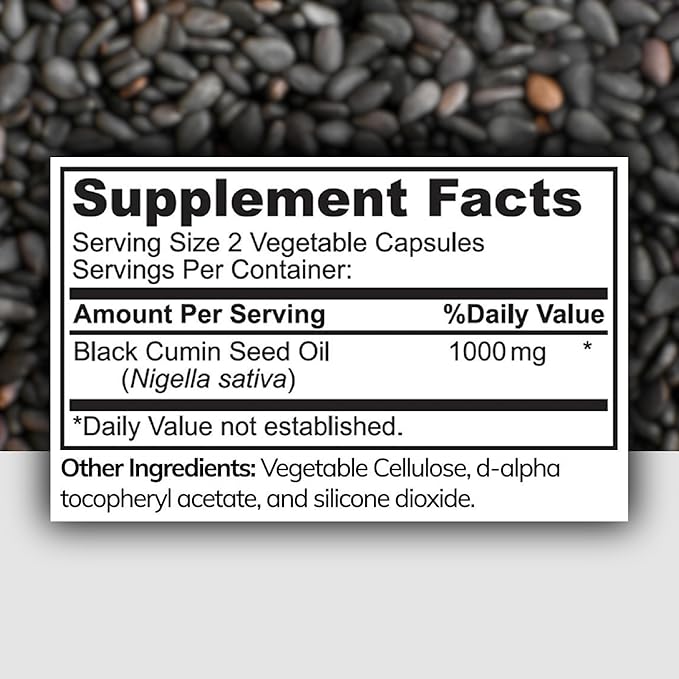 Halal Black Seed Oil, Supports Heart, Brain and Immune Health, Natural Anti-Oxidant, Non-GMO, Cold-Pressed, 90 Veggie Capsules, Made in USA - Halal Vitamins