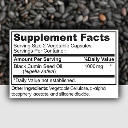 Halal Black Seed Oil, Supports Heart, Brain and Immune Health, Natural Anti-Oxidant, Non-GMO, Cold-Pressed, 90 Veggie Capsules, Made in USA - Halal Vitamins