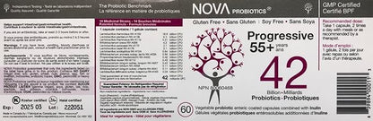 Multi-Strain Progressive 55+ 42 Billion Probiotics per Capsule-60 VCaps