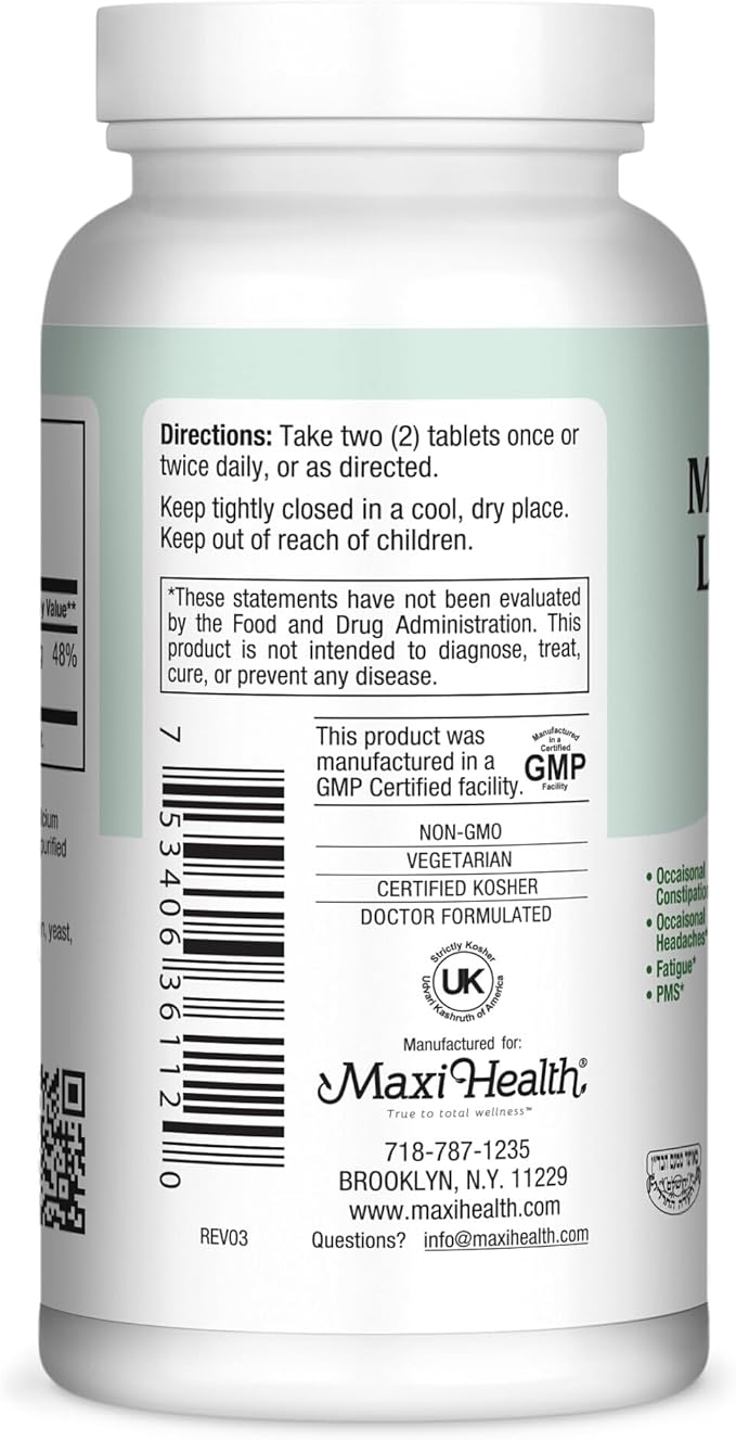 Maxi Magnesium Lysyl Glycinate Capsule - Better Absorption- 120 Capsules-Kosher