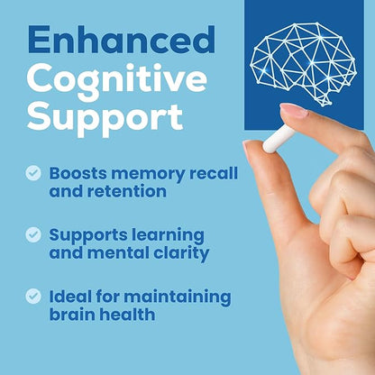 Magnesium L Threonate, Magtein™, Brain Supplement for Memory, Focus, Sleep and Cognitive Support, High Absorption Magnesium L-Threonate, Non-GMO, No Laxative Effect – 2000 mg, 100 Vegan Capsules