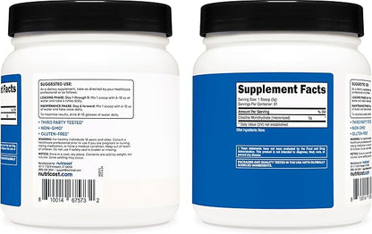 Nutricost Creatine Monohydrate Micronized Powder 1 LB (454 Grams), 5000mg Per Serv (5g) - Micronized Creatine Monohydrate