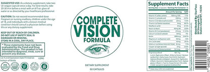 Pure Eye Health Vitamin & Mineral Supplements for Adults | #1 Complete Research Vision Formula w/Bilberry, Lutein, Zeaxanthin, Lycopene, Resveratrol | Supports Eye Strain, Dry Eyes 60 Capsules