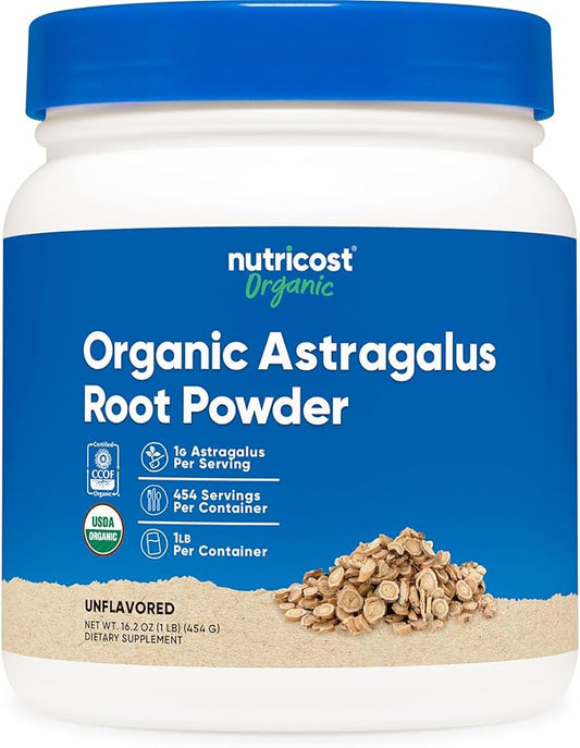 Nutricost Organic Astragalus Root Powder 1LB - Gluten Free, Non-GMO, Vegetarian