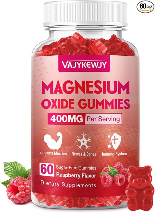 Magnesium Oxide 500mg with Ashwagandha & Vitamin B12 60gummies