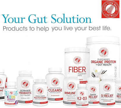 Silver Fern Regularity Digestive Supplement Capsules Brand - 1 Bottle = 30 Capsules = 30 Day Supply - Mucosave FG (Prickly Pear Polysaccharides & Olive Leaf Polyphenols) & SunFiber