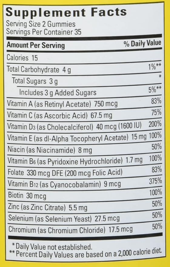 Nature Made Multi for Him, Multivitamin for Men for Energy Metabolism Support, Mens Multivitamins, 70 Gummy Vitamins and Minerals, 35 Day Supply (Pack of 2)