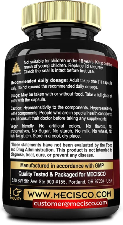 9in1 Cortisol Shield - Ashwagandha & Magnesium Glycinate, Rhodiola, Phosphatidylserine, L-Theanine, Licorice Root, St. John's Wort, Lions Mane - Mind & Mood, Restful Night Support - 60 Capsules