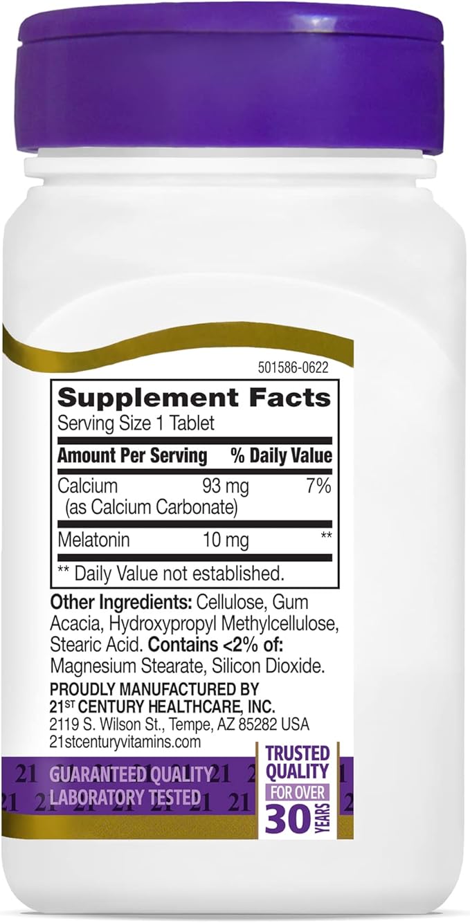 21st Century Melatonin 10 Mg Prolonged Release, 120 Count (Pack of 2)