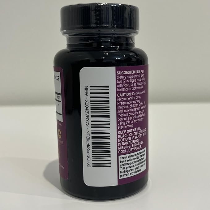 Black Seed Oil 1000mg - Premium Extra Strength Nigella Sativa Blackseed Oil - Black Cumin Seed Oil Skin, Digestive Health & Immune Support - Non-GMO Antioxidant, Gluten Free Supplement - 60 Softgels