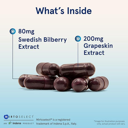 Jarrow Formulas® Bilberry + Grapeskin Polyphenols, Vision and Eye Health, 60 Veggie Capsules, Up to a 30 Day Supply