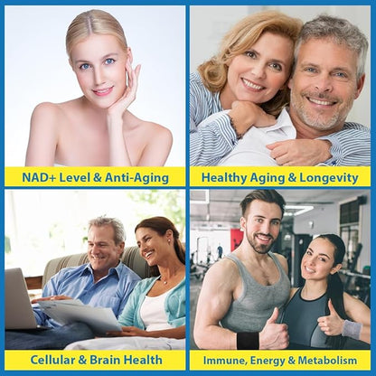 NMNH Supplement (Dihydronicotinamide Mononucleotide)500mg Per Serving, NMNH NAD Supplements for Women & Men, NMNH to Boost NAD+ Levels As We Age for Anti Aging, Cell Health*, Brain* , Energy-180 Count