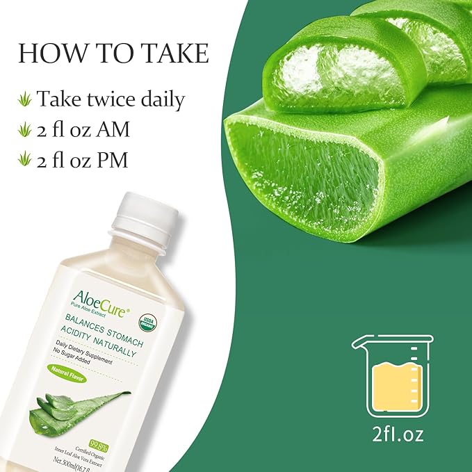 AloeCure Organic Aloe Vera Juice - 12 Bottle Sample Pack - Grape, Lemon, Natural Flavor, 12x500ml