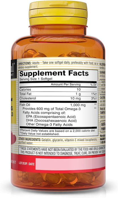 FISH OIL 1000MG SUPER OMEGA-3, 30-Count Softgels