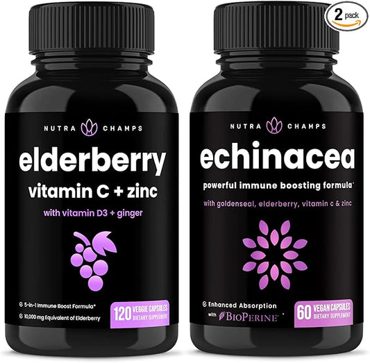 NutraChamps Elderberry and Echinacea Bundle