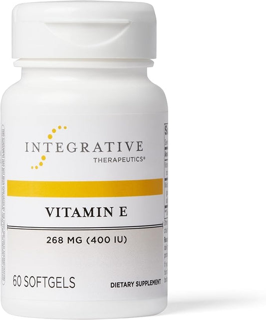 Integrative Therapeutics - Vitamin E - Tocopherol Form of Vitamin E - Supports Heart Health & Promotes Antioxidant Activity* - 60 Softgels