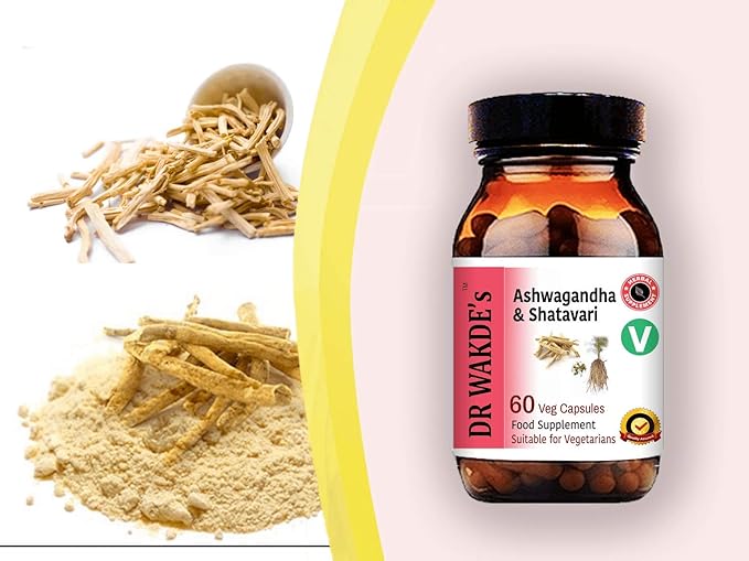 DR WAKDE's Ashwagandha & Shatavari Capsules (60 Veg Caps, Rejuvenating Herbs, Energy Support, Ayurvedic Supplement, Vegan, Herbal, All Natural, Made in UK)