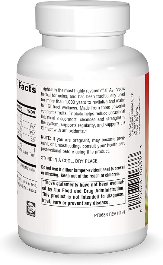 Planetary Herbals Triphala Gold 1000mg Extra Strength Ayurvedic - 120 Tablets