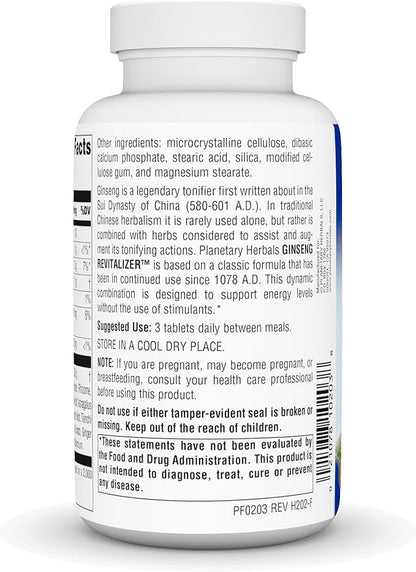 Planetary Herbals Ginseng Revitalizer, 964 mg, Tablets, 180 Tablets