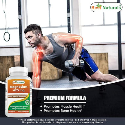 Best Naturals Alfalfa Green Super Food 500 mg & Magnesium Glycinate 425 mg