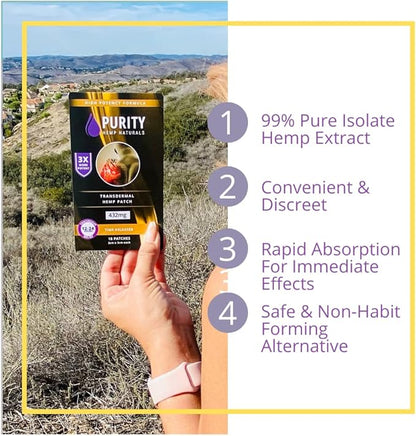 Hemp Patch 18 ct. (438 mg) Gold 3X More Potent 24 mg Patches. 24Hr Extended Release. Convenient & Discreet. for Use Anywhere, Anytime On Any Part of The Body.