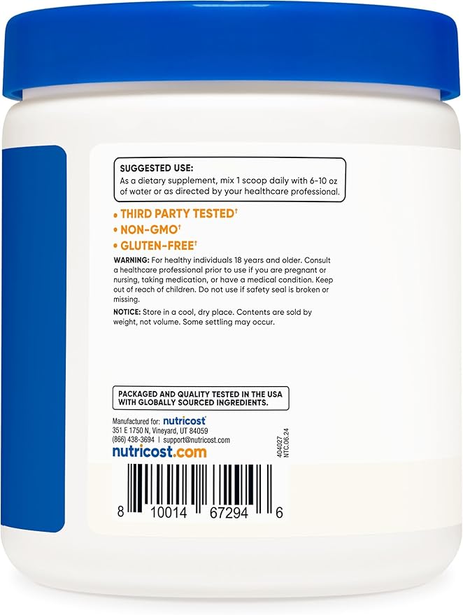 Nutricost Magnesium Malate Powder (300g) - 420mg of Magnesium Per Serving - Non-GMO, Gluten Free