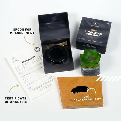 Pure Himalayan Shilajit Resin, 400mg A Grade High Potency with 75%+ Fulvic Acid & 85+ Trace Minerals, Pure Shilajit for Men & Women - with Lab Test Report - 75 Servings