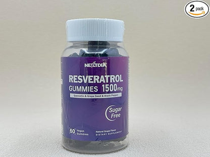 Resveratrol Gummies 1500mg, 120 Count, 2 Pack