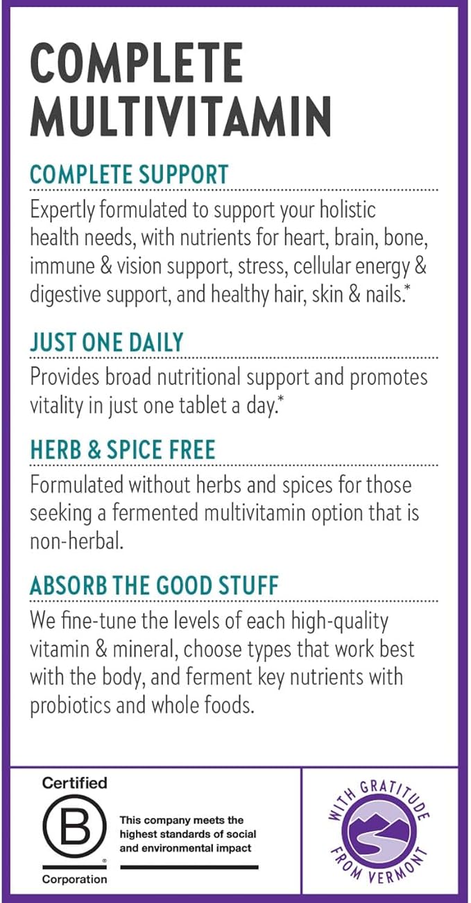 New Chapter One Daily Multivitamin for Immune, Energy & Stress Support, 20+ Nutrients Fermented with Probiotics & Whole Foods, Made with Organic Vegetables - 72 ct