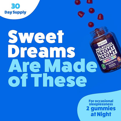Feel Great Adult Melatonin Gummy | Strawberry Flavored Vegan Gummy| Melatonin 5 MG | Sleep Aid for Adults | 45 Day Supply