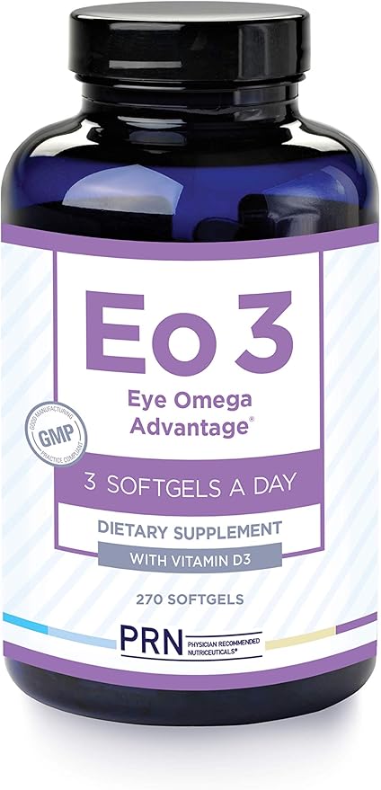 PRN Eye Omega Advantage (Eo3) – High DHA Supplement - 1400mg DHA & 400mg EPA in Re-Esterified Triglyceride - Important Nutrients for Macula & Retina Support – Eye Vitamins - 3 Month Supply