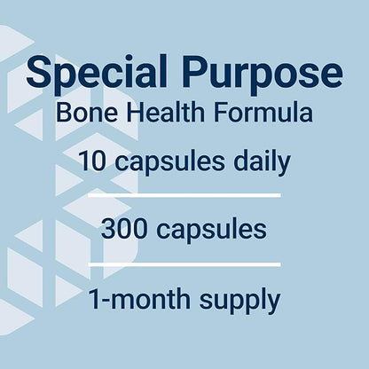 Life Extension Dr. Strum's Intensive Bone Formula, Cissus quadrangularis, Calcium, Vitamin D3, K2, Magnesium, zinc, Potassium, Boron, Bone Health Support Formula, Gluten Free, Non-GMO, 300 Capsules