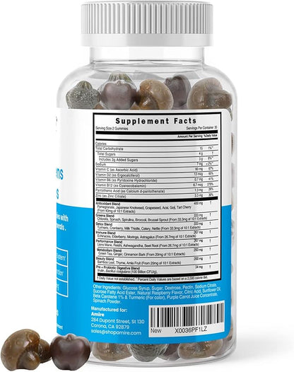 by Dr. Awan Super Greens Gummies, Fruits & Veggies Supplement, Green Superfood for Immunity, Metabolism, Liver Function & Nervous System, Essential 8 Greens, 240ct, 4-Months Supply