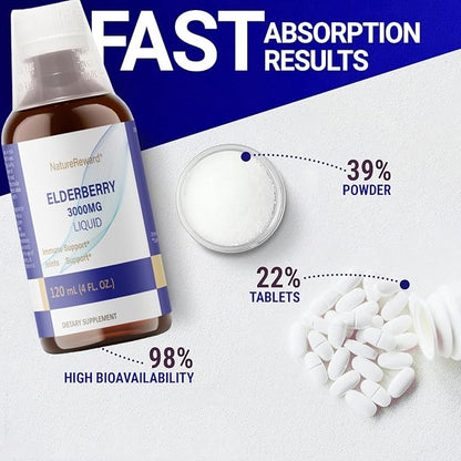 Elderberry Syrup - Organic, Immune Support Supplement, Vegan, Non-GMO, Immune Boosters, 4 Fl Oz,120ml