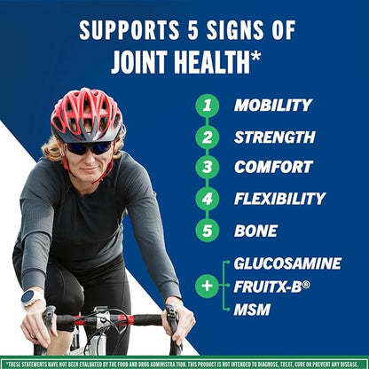 Move Free Advanced Plus MSM Coated Tablets, Joint Health Supplement with Glucosamine and Chondroitin, 120 Count, Pack of 2