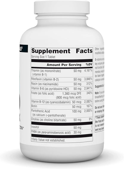 Source Naturals B-50 Complex 50 mg B-Vitamins for Energy Production Support - 250 Tablets