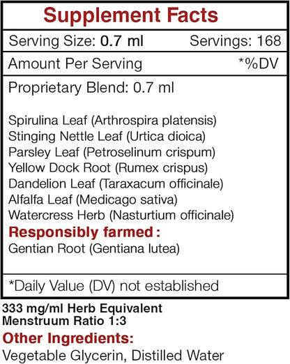 Secrets Of The Tribe - Iron Secret, Iron Rich Formula, Herbal Supplement Blend Drops Alcohol-Free Liquid Extract 4 Fl Oz