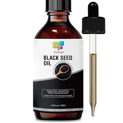 Black Seed Oil Organic Cold-Pressed Rich in Thymoquinone and Omega 3-6-9 Useful for Anyone Looking to Support a Radiant Skin and Lustrous Hair 4.06 oz