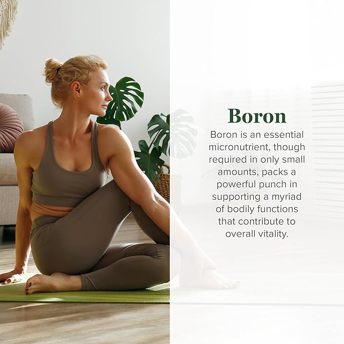 Global Healing Center - Boron Supplement for Men and Women - More Bioavailable Than Liposomal for Bone Health, Metabolism, and Enhanced Magnesium Absorption, 5 mg (2 Oz)