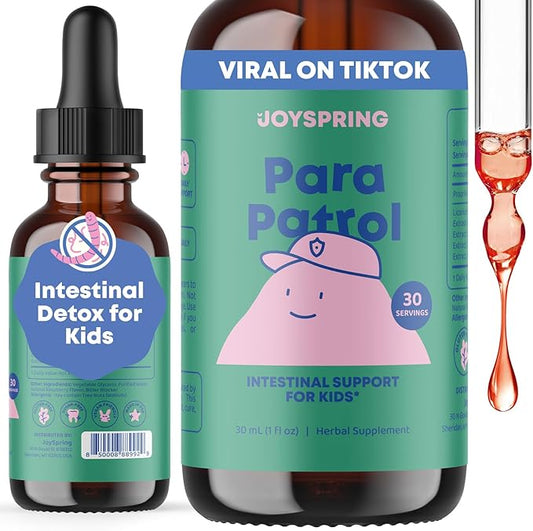 JoySpring Kids' Liquid Cleanse – Natural Liquid Detox, Alcohol-Free Supplement for Digestive Health (1 fl oz) 30 Servings
