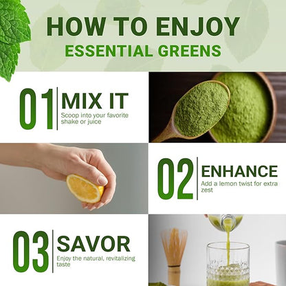 People's Chemist The Essential Greens Powder – Organic Moringa, Spirulina, Beetroot, and Probiotics