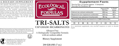 Ecological Formulas Tri Salts Calcium Magnesium Potassium 200 GMS X 2 Bottles Sodium-Free