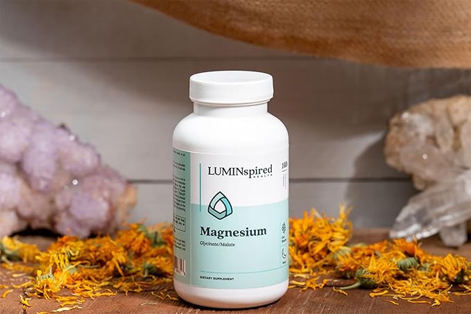 LUMINSPIRED HEALTH High Absorption (Magnesium Glycinate) 260mg - Magnesium Supplement for Muscle Relaxation, Bone Health & (Heart Health) - 160 Vegan Capsules, Non-GMO, Gluten-Free