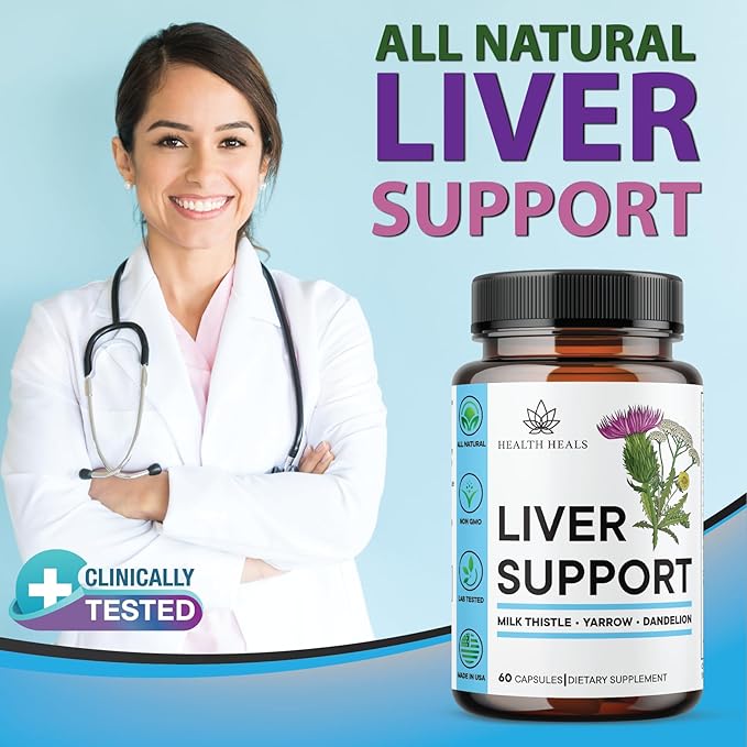 Liver Cleanse & Repair Formula - Herbal Liver Support Supplement with Milk Thistle Dandelion Root Turmeric, Artichoke Extract for Liver Health - 120 Count