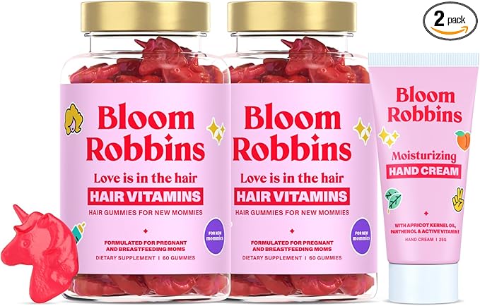 Hair Gummy Prenatal Vitamins for Women Pregnancy with Vitamin B6 - Pre Natal Multivitamin for Women & Folic Acid - 60 Prenatal Hair Gummies with Folic Acid (2Pack)