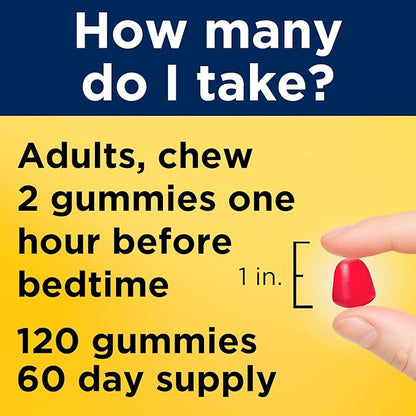 Nature Made Melatonin 10 mg per serving Gummies, Sleep Gummies for Adults Maximum Strength Dosage, 100% Drug Free Sleep Aid, 120 Count, 60 Day Supply