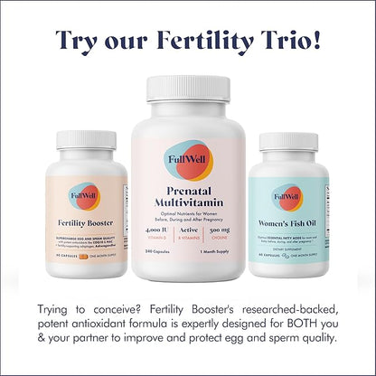Fertility Booster for Men & Women | Conception Support for Healthy Egg Quality, Sperm Motility and Strength | Dietitian-Formulated | Ashwagandha, CoQ10 & NAC, 3rd Party Tested, 60 Servings