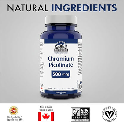 Summit Supplements, Chromium Picolinate 500 Mcg, 150 Veggie Caps, Professional Series