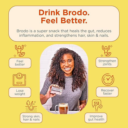 Brodo Organic Chicken Bone Broth, Protein-Rich Bone Broth with Collagen, Nourishing Chicken Broth Low Sodium for Sipping and Cooking, Slow-Simmered for Deep Flavor, (4x 25 oz. Pouches)